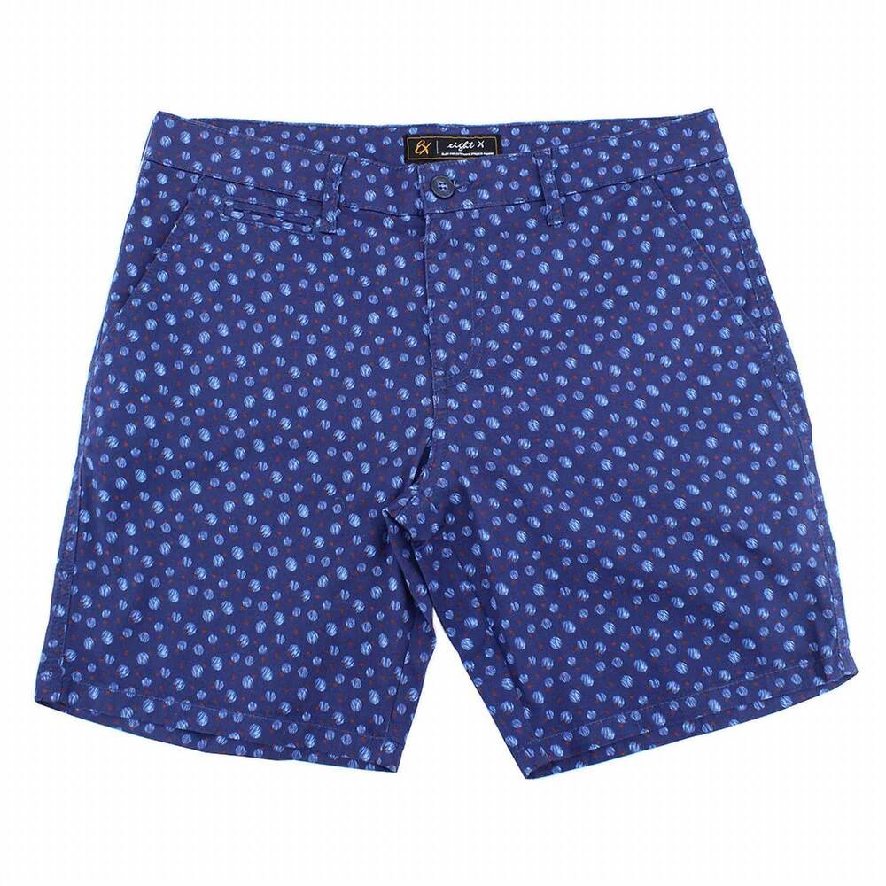 NEW EIGHT X men's modern dot print shorts in navy